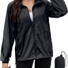 61rZkKWK_8L._AC_SL1500 Rain Jacket Women Waterproof Lightweight Jacket With Hood Packable Raincoat with Pockets S-XXL