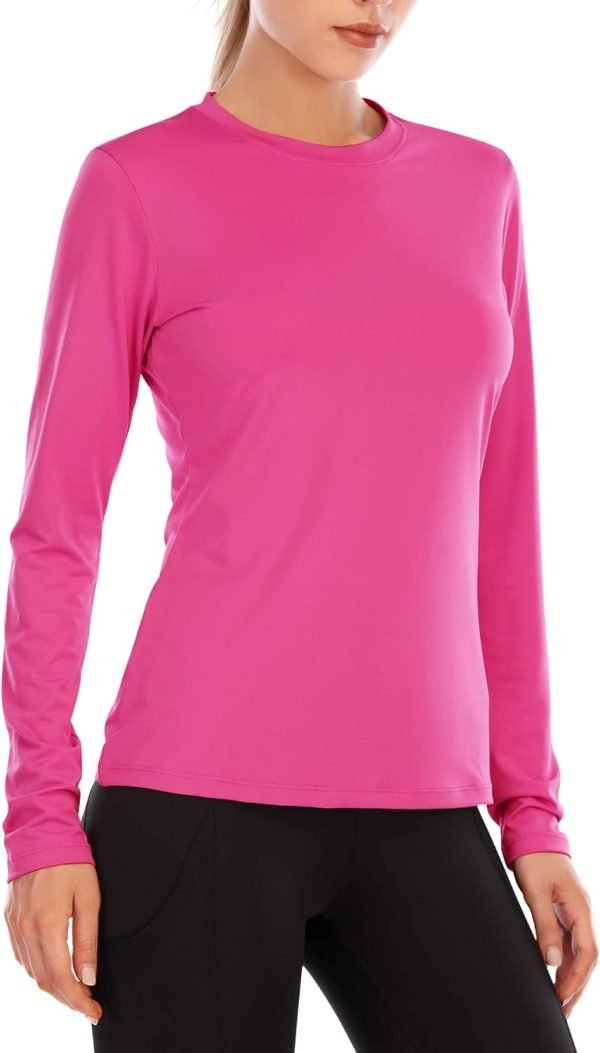 61sdtF0FMoL._AC_SL1500 Women's Long Sleeve UPF 50+ UV Sun Protection Shirts Rash Guard Swim T-Shirt/Hoodie Quick Dry for Outdoor Hiking
