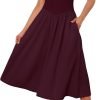 Women Off Shoulder Midi Dress Strapless Sleeveless Drop-Waist A Line Tube Dress Trendy Summer Swing Patchwork Dress