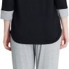 61uizFVabEL._AC_SL1500 Loungewear Set pajamas Womens sleepwear Bamboo Viscose Capri Sleeve t shirt Long Pants Super Soft Novelty Pjs Set