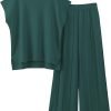 61vKLbyVdyL._AC_SL1500 2 Piece Outfits for Women Sweater Sets Knit Vest Tops Elastic Waisted Pants