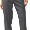 61xkXVPwrML._AC_SL1500 Women's High Waisted Business Trousers Straight Leg Pleated Office Slacks Pants