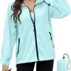 61yqG5TLeOL._AC_SL1500 Rain Jacket Women Waterproof Lightweight Jacket With Hood Packable Raincoat with Pockets S-XXL
