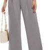 61ysMw9W-8L._AC_SL1500 Libin Women's Wide Leg Pants High Waisted Work Dress Pants Loose Fit Back Elastic Waist Business Casual Trousers Office