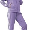 61yvaWv9YNL._AC_SL1500 Tracksuit for Women 2 Piece Sweatsuit Outfits Long Sleeve Zip Up Lounge Jogging Suits