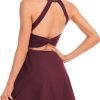 61z19CHj95L._AC_SL1500 Womens Tennis Dress with Built in Shorts and Bra Workout Dress Golf Athletic Dress for Women
