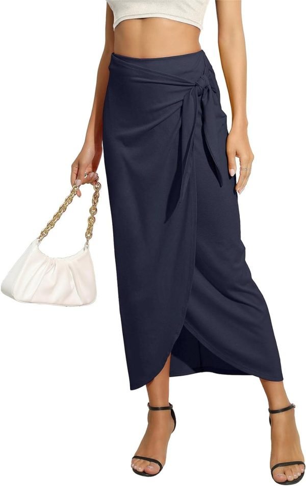 61zHX3B8gQL._AC_SL1500_9ffe125f-6e8a-481c-85f4-33efd88e173d Women’s Maxi Skirt High Waist Wrap Pencil Long Skirts for Women Slim Boho Draped Front Bodycon Dresses