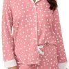 71-HjuTAt6L._AC_SL1500 Button Down Pajamas Sets Women Two-Piece Satin Silk Pjs Sets Loungewear Long Sleeve Sleepwear Shorts Nightwear Sets