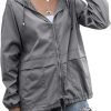 7140a1EwELL._AC_SL1500 Women's Raincoats Lightweight Waterproof Windproof Adjustable Windbreaker Rain Jackets Hooded with Pockets S-XXL