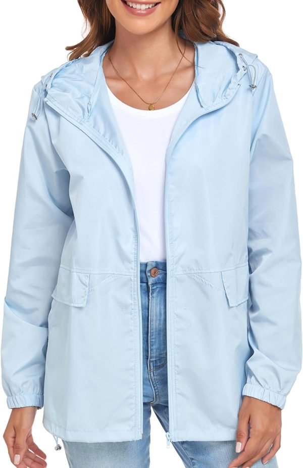 7147qy1tA_L._AC_SL1500 Women's Lightweight Raincoat Waterproof Packable Outdoor Windproof Hooded Active Rain Jacket S-XXL