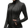 716vxNZbAvL._AC_SL1500 Womens Sports Running Yoga Jacket Slim Fit Full Zip Track Jacket Turtleneck Workout Jacket