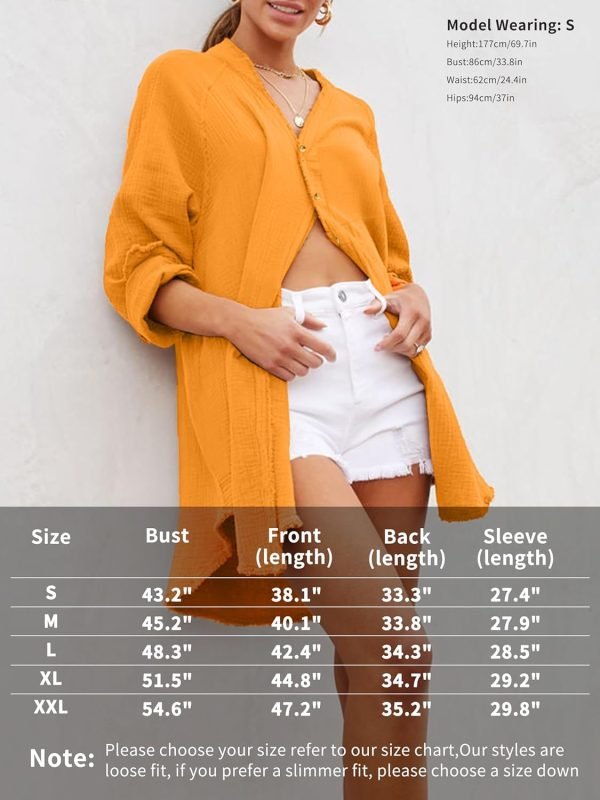 Womens Bathing Suit Cover Up Bikini Swimsuit Coverup Beach Cover Ups Button Down Shirts for Women