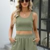 71HkfxkqhML._AC_SL1500 Trendy Queen Two Piece Summer Outfits Women Shorts Sets 2 Piece Sleeveless Matching Lounge Crop Top and High Waisted Shorts