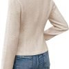 71JtgasD6lL._AC_SL1200 2024 Summer Cropped Collarless Blazer Lightweight Fully Lined Open Front Elegant Petite Work Office Jackets