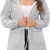 71L09uaHSeL._AC_SL1500 Rain Jacket for Women Waterproof with Hood Active Outdoor Long Rain Coats Packable Raincoat Lightweight Windbreaker