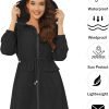 71OelOv6tCL._AC_SL1500 Rain Jacket for Women Waterproof with Hood Active Outdoor Long Rain Coats Packable Raincoat Lightweight Windbreaker