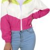 71Pn6sjws7L._AC_SL1500 Women’s Lightweight Windbreaker Sport Jacket Zip Up Color Block Coat Casual Long Sleeve Jogging Outerwear