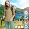 71QhH-UDBML._AC_SL1500 Women's Quick Dry Sun UV Protection Convertible Long Sleeve Safari Shirts for Hiking Camping Fishing Sailing
