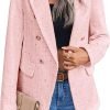 71Ry2iAFSoL._AC_SL1500 Womens Casual Blazer 2024 Spring Open Front Business Work Tweed Plaid Jacket Suit Pocket (S-XXL)