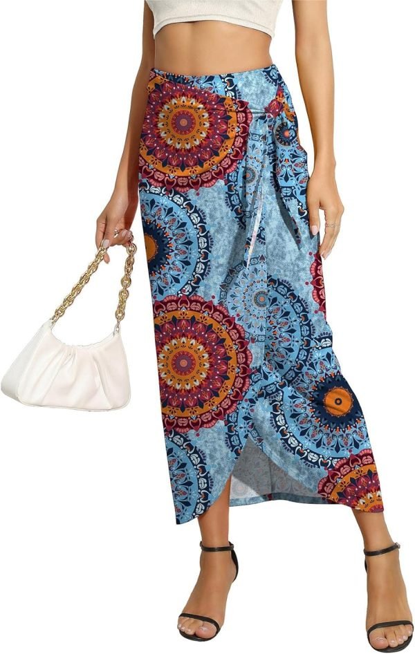 71Ujtg6zU3L._AC_SL1500_5cf8b7c3-d63f-4e77-8962-e85860b6b400 Women’s Maxi Skirt High Waist Wrap Pencil Long Skirts for Women Slim Boho Draped Front Bodycon Dresses