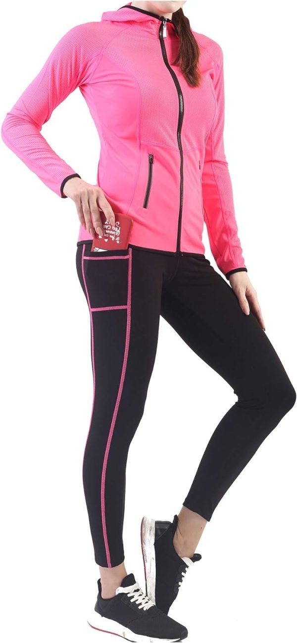 71WnVVCJOQL._AC_SL1500 Active Wear Sets for Women -Workout Clothes Gym Wear TracksuitsYoga Jogging Track Outfit Legging Jacket 2 Pieces Set