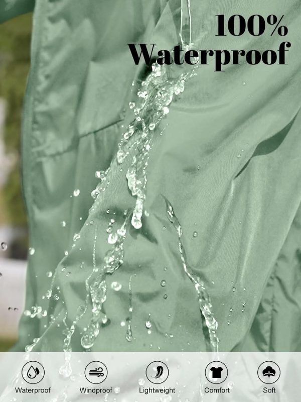 71Yom4Q8KvL._AC_SL1500 Rain Jacket Women Waterproof Lightweight Jacket With Hood Packable Raincoat with Pockets S-XXL