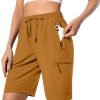 71_qmQEZm6L._AC_SL1500 Women's Lightweight Hiking Cargo Shorts Quick Dry Athletic Shorts for Camping Travel Golf with Zipper Pockets Water Resistant
