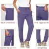 Women's Hiking Pants Quick Dry Lightweight Water Resistant Elastic Waist Cargo Pants with 5pcs Zipper Pockets