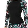 71aCiNDYbGL._AC_SL1500 Women's Long Sleeves Rash Guard Athletic Swim Aztec Tankini Sets Swimsuit