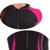 71albLf4WdL._AC_SL1500 Women Zip Rash Guard Long Sleeve One Piece Splice Swimsuit UPF 50+ Tummy Control Surfing Bathing Suits Boyshort Bottom