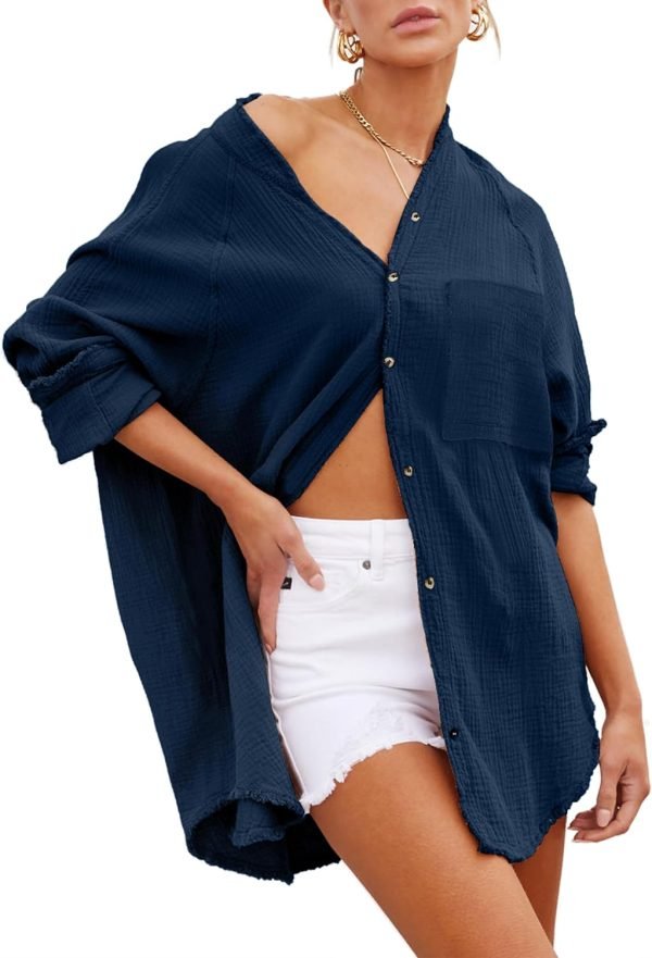Womens Bathing Suit Cover Up Bikini Swimsuit Coverup Beach Cover Ups Button Down Shirts for Women