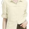 71iX65c8XbL._AC_SL1500 Womens Sun Protection Safari Shirt Quick Dry SPF 50 UV Lightweight Fishing Travel Hiking Outdoor Shirts with Zipper Pockets