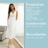71irWMo4wtL._AC_SL1500 Womens Nightgown Long Sexy Silky V neck Chemise Lace Sleeveless Sleepwear for women Elegant