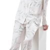 71jh64szvAL._AC_SL1500 Women's Silky Satin Pajamas Set Long sleeve and Pants Sleepwear Soft and Comfy Button Down Loungewear Relaxed Fit