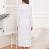 71l_pa1t5uL._AC_SL1500 Long Cotton Nightgown Women's Long Sleeve Sleepwear Full Length Night Dress Soft Comfy Loungewear