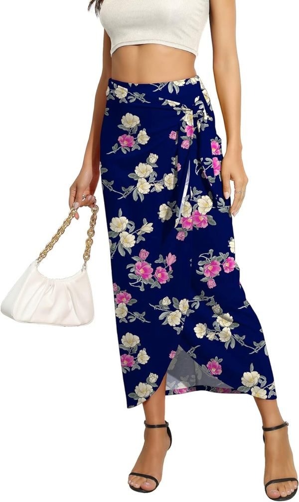 71owzMZDfGL._AC_SL1500_115842f6-fbbf-4103-8558-006698d1c115 Women’s Maxi Skirt High Waist Wrap Pencil Long Skirts for Women Slim Boho Draped Front Bodycon Dresses