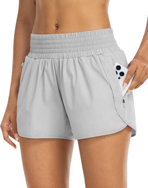 71pFjO6lTvL._AC_SL1500 Athletic Shorts for Women with Pockets High Waist Running Workout Shorts Gym Yoga White Summer Shorts