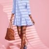 71s1nSjWISL._AC_SL1500 Women's Tunic Mini Shirt Dress Cotton Long Sleeve Ruffle Hem Dress Button Up Shift Chambray Dresses