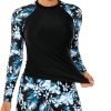 71s9Qi1p1lL._AC_SL1500 Women's Long Sleeves Rash Guard Athletic Swim Aztec Tankini Sets Swimsuit