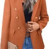 71sGQmr2-DL._AC_SL1200 Womens Casual Blazer 2024 Spring Open Front Business Work Tweed Plaid Jacket Suit Pocket (S-XXL)