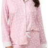 71tY8P-7eUL._AC_SL1500 Button Down Pajamas Sets Women Two-Piece Satin Silk Pjs Sets Loungewear Long Sleeve Sleepwear Shorts Nightwear Sets