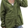 71uTfBr7F7L._AC_SL1500 Women's Raincoats Lightweight Waterproof Windproof Adjustable Windbreaker Rain Jackets Hooded with Pockets S-XXL