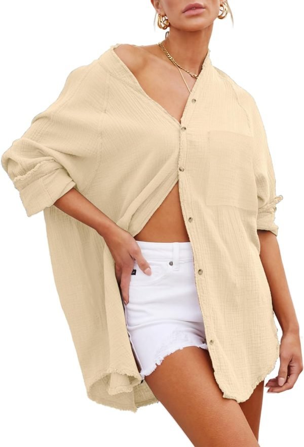Womens Bathing Suit Cover Up Bikini Swimsuit Coverup Beach Cover Ups Button Down Shirts for Women