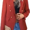 71xtIuYlyXL._AC_SL1200 Womens Casual Blazer 2024 Spring Open Front Business Work Tweed Plaid Jacket Suit Pocket (S-XXL)