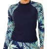 71yJcXiVhXL._AC_SL1500 Women 2 Piece Rash Guard Long Sleeve Swimsuits Swim Shirt with Shorts Set Sun Protection UPF 50+ Surf Bathing Suits