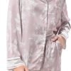71zzxNnky7L._AC_SL1500 Women's Silky Satin Pajamas Set Long sleeve and Pants Sleepwear Soft and Comfy Button Down Loungewear Relaxed Fit