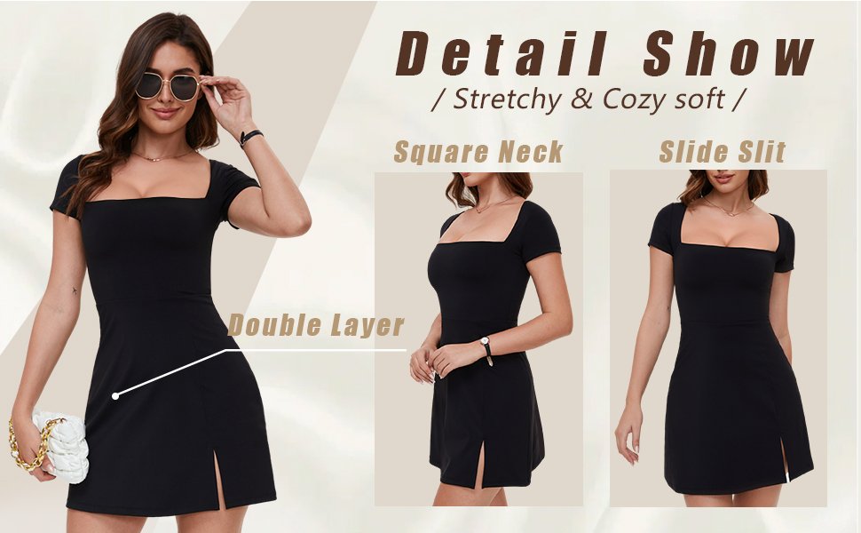 Qinsen Dress Nylon Dress Spandex Night Out Dress Dating Dress