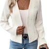 816_htuQwjL._AC_SL1500 2024 Summer Cropped Collarless Blazer Lightweight Fully Lined Open Front Elegant Petite Work Office Jackets