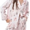 81JQa9D6F_L._AC_SL1500 Women's Silky Satin Pajamas Set Long sleeve and Pants Sleepwear Soft and Comfy Button Down Loungewear Relaxed Fit