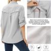 81LZCOWFKJL._AC_SL1500 Women's UPF 50+ Long Sleeve UV Sun Protection Safari Shirt, Quick Dry SPF Hiking Fishing Breathable Shirts